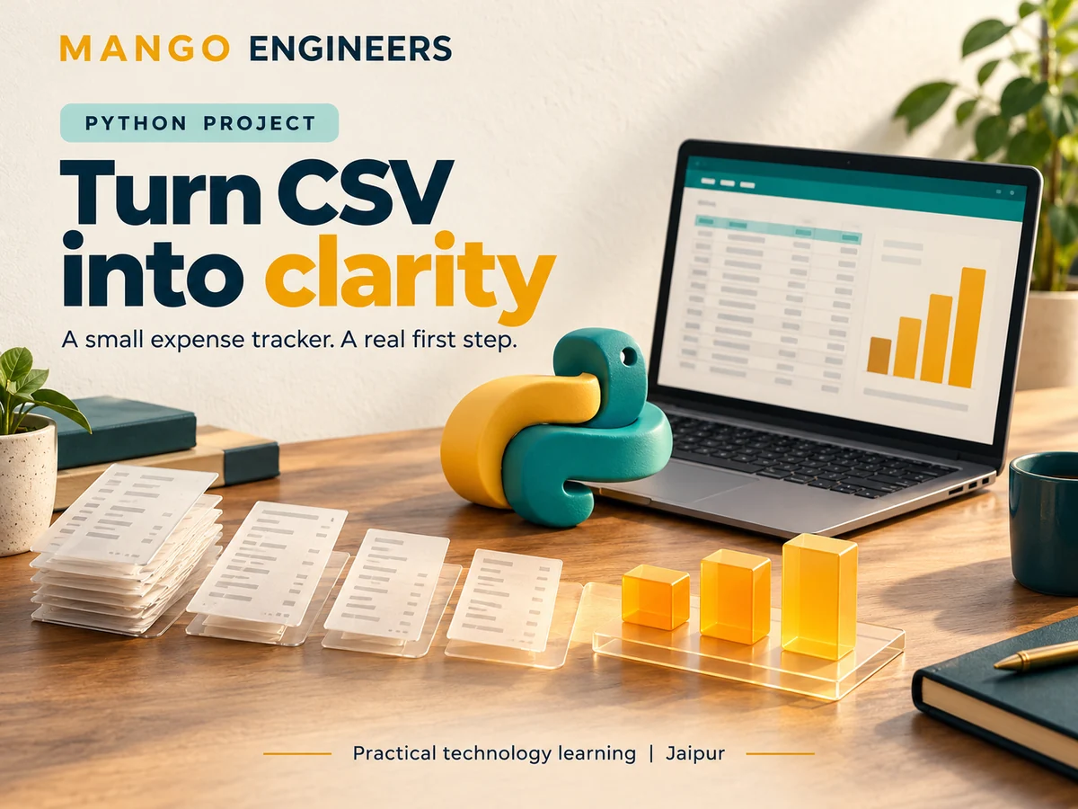 Build a Python CSV Expense Tracker: A Beginner Project with Validation — conceptual illustration