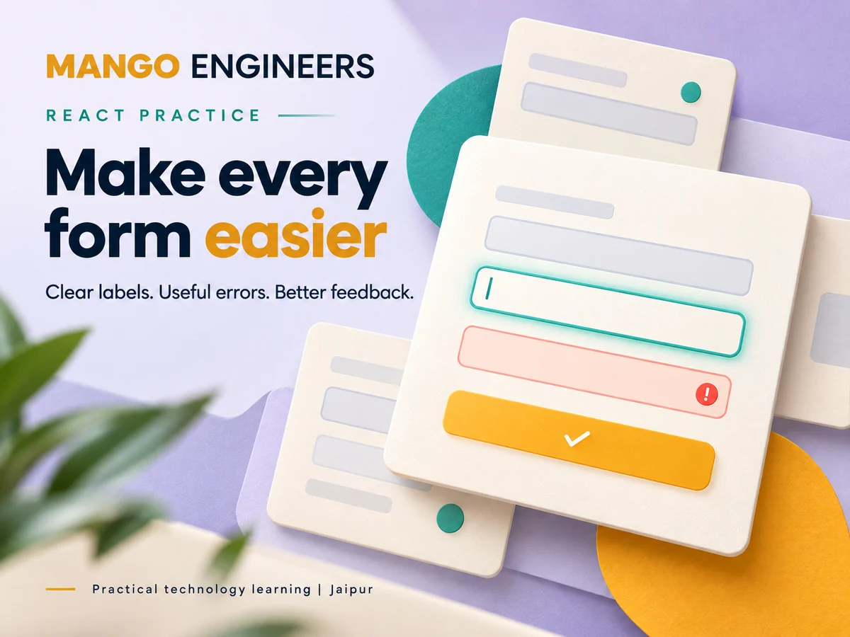 Build an Accessible React Enquiry Form: Labels, Errors and Submission States — conceptual illustration