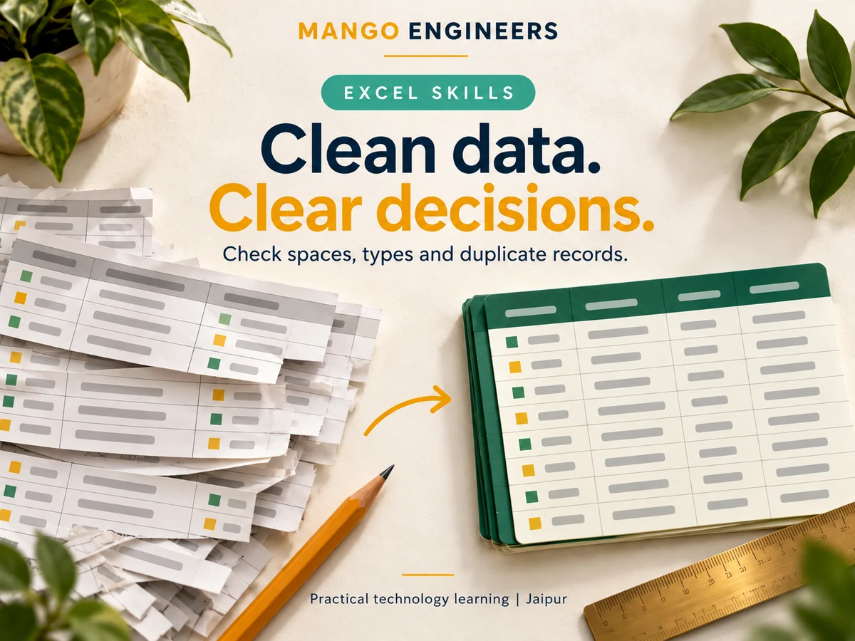 An Excel Data-Cleaning Checklist for a Small Practice Dataset — conceptual illustration