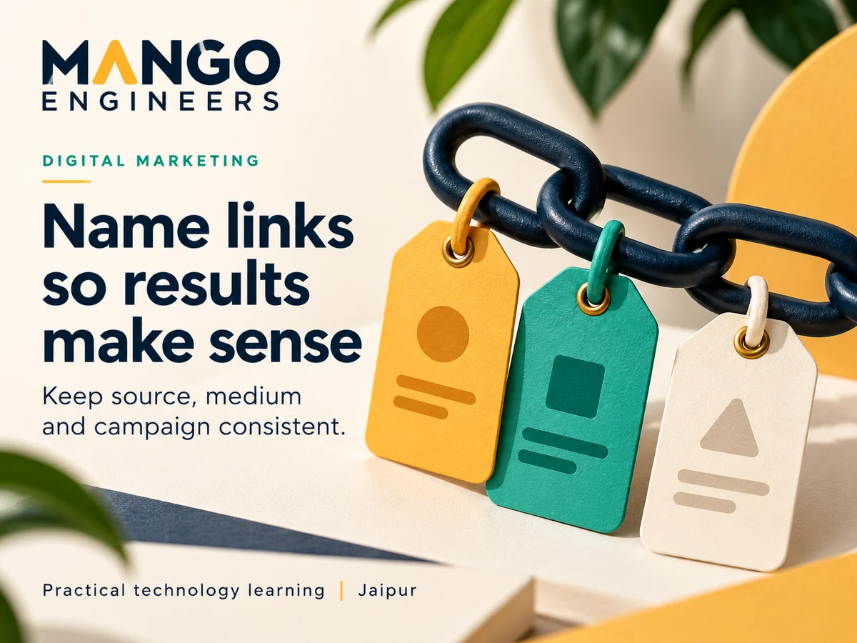 Create a Consistent UTM Naming Sheet for External Campaign Links — conceptual learning illustration