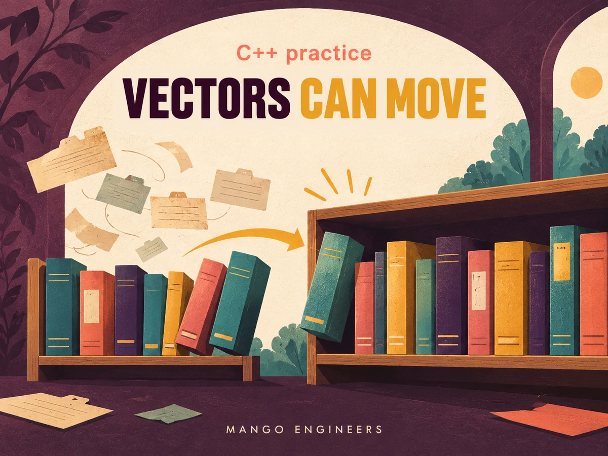 C++ Vectors: Recheck References and Iterators After Structural Changes — conceptual learning illustration