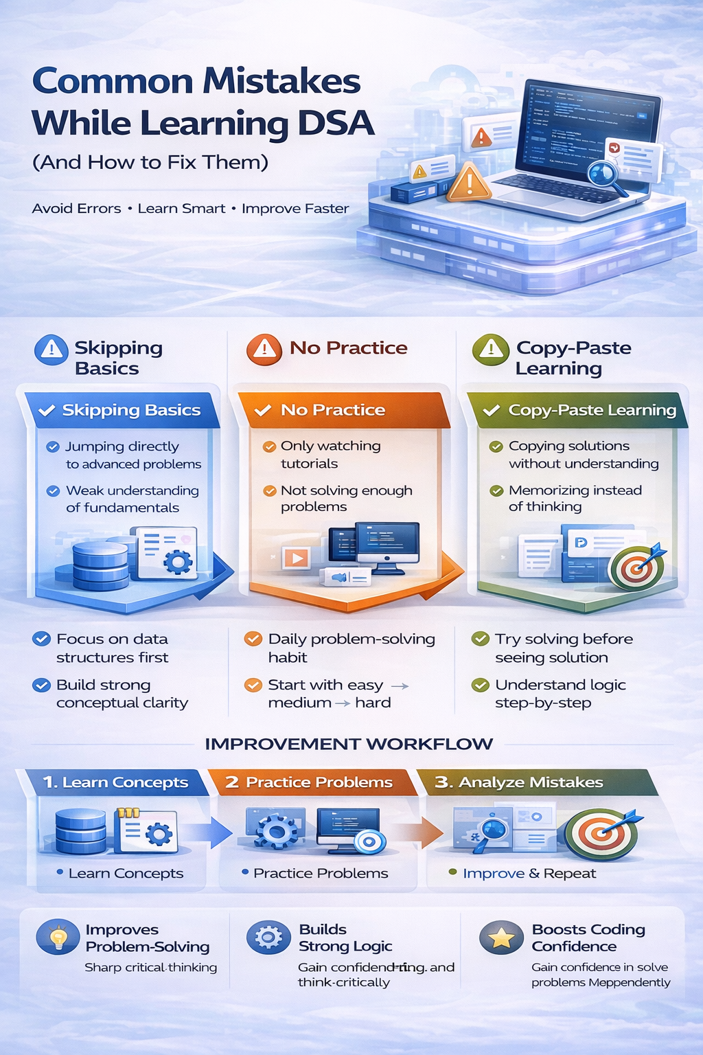common mistakes in dsa learning and how to fix them