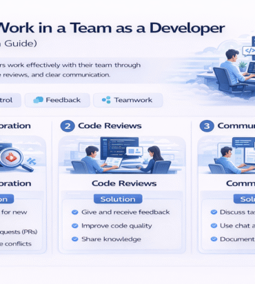 developer team collaboration git code review communication