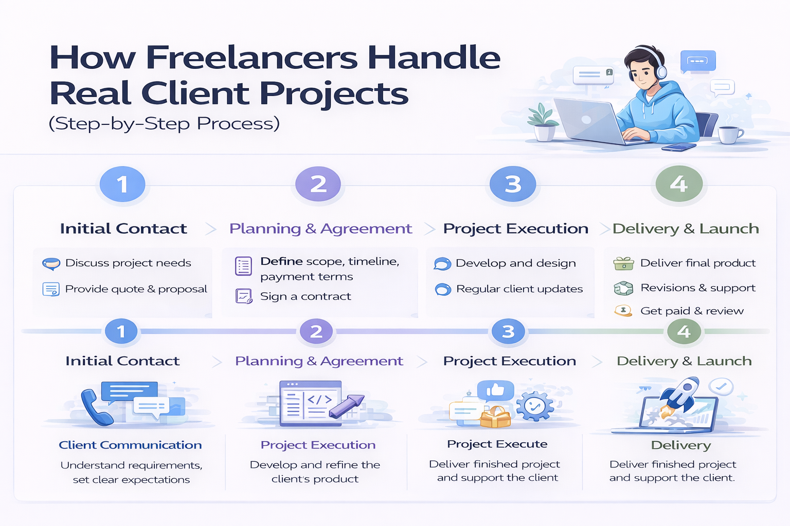 freelancing project workflow client communication execution delivery