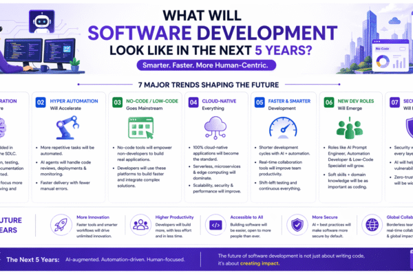 future software development AI automation no code tools