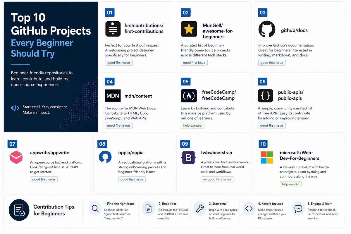 github projects beginners coding open source contribution
