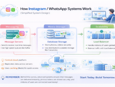 instagram whatsapp system design messaging media storage scalability