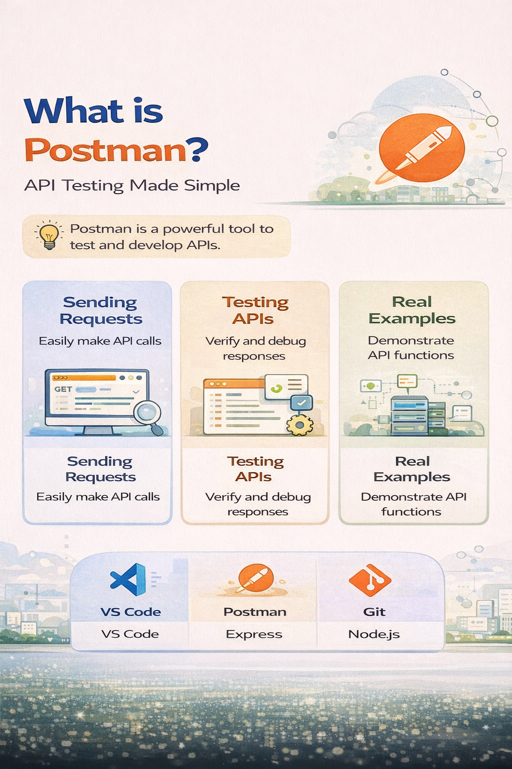 Postman API testing sending requests and response example