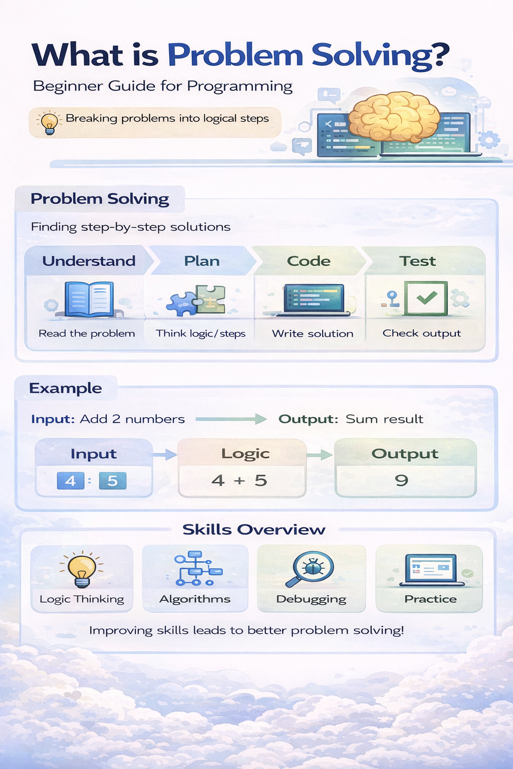 problem solving steps in programming understand plan code test