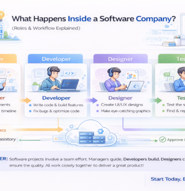 software company workflow developer tester designer manager roles