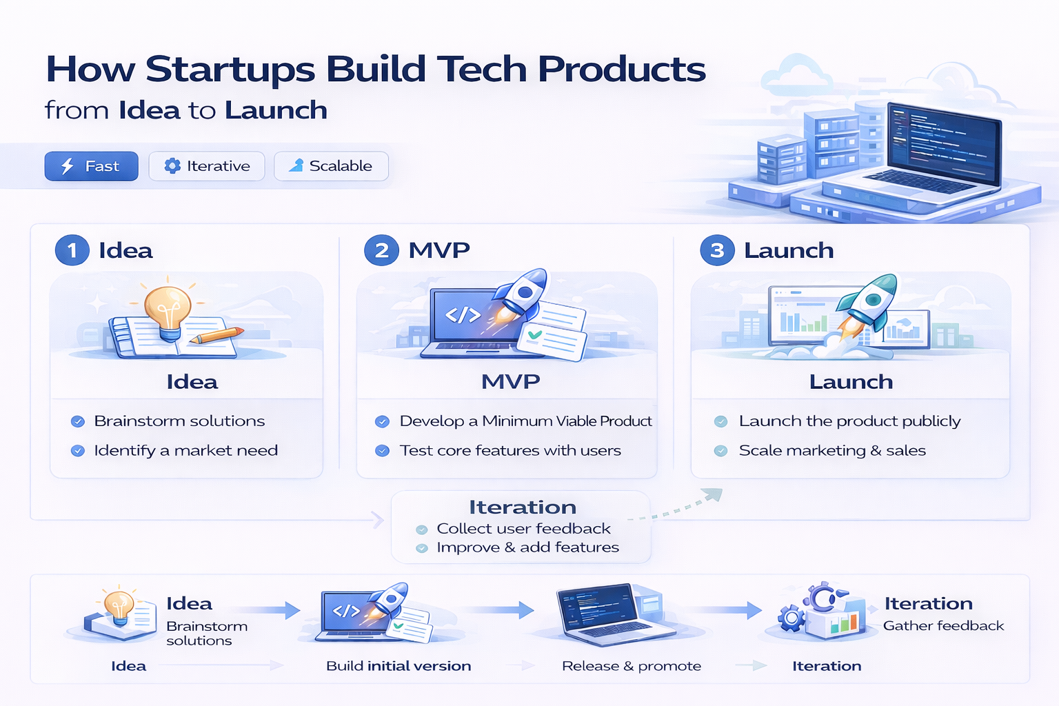 startup product development idea mvp launch iteration process