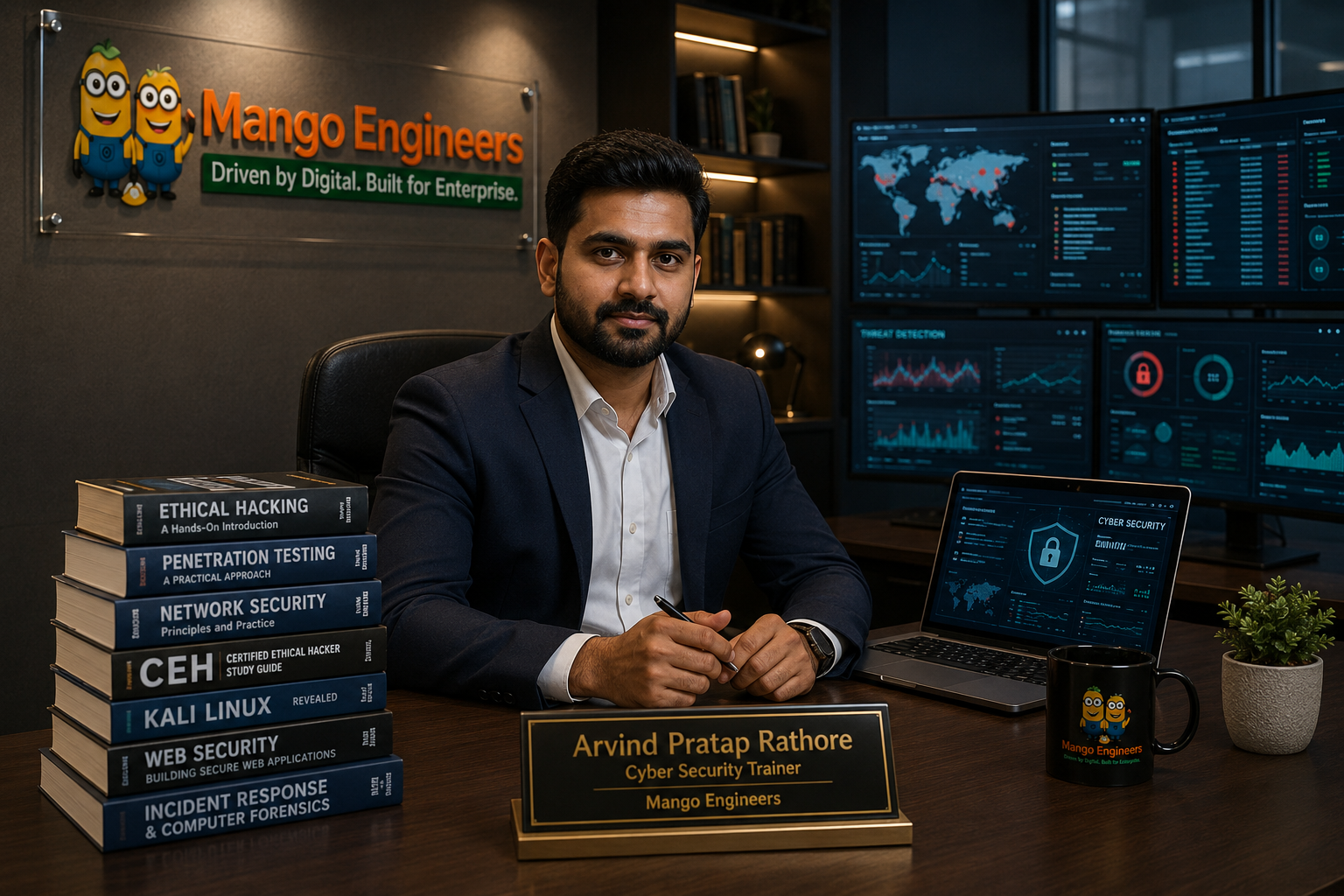 Arvind Pratap Rathore senior Cyber Security trainer at Mango Engineers Jaipur with ethical hacking penetration testing network security and CEH expertise